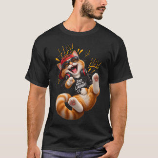 Bara här för att skratta – Rolig katt T Shirt