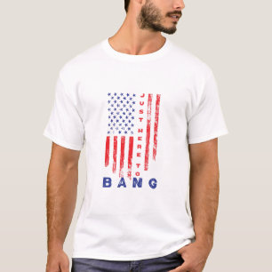 Bara här för bang american baseball 4 juli t shirt