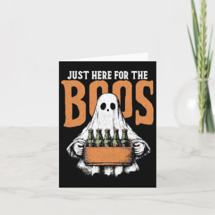 Bara här för Boos Cute Ghoul Funny Halloween Kort