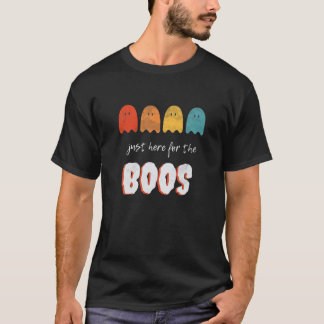 Bara här för Boos Drinking Ghost Halloween Gi T Shirt