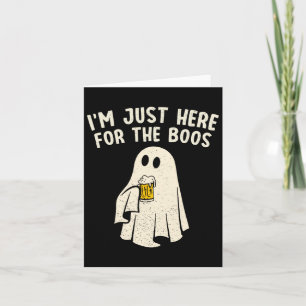 Bara här för Boos Funny Ghost Halloween Drink Kort