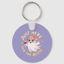 Bara här för Boos - Funny Halloween Ghost Nyckelring