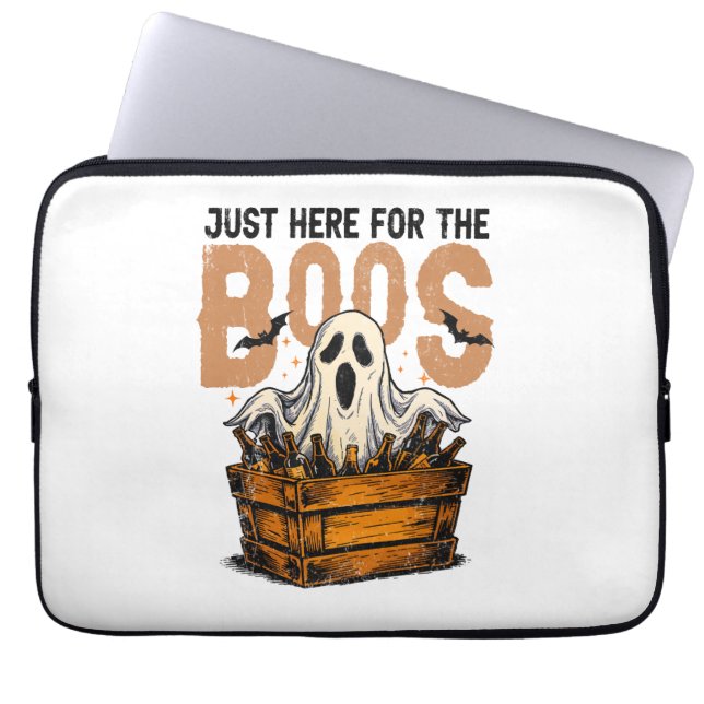 Bara här för Boos Halloween Laptop Fodral (Framsidan)