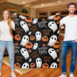Bara här för Boos-mynningen och Halloween Fleecefilt