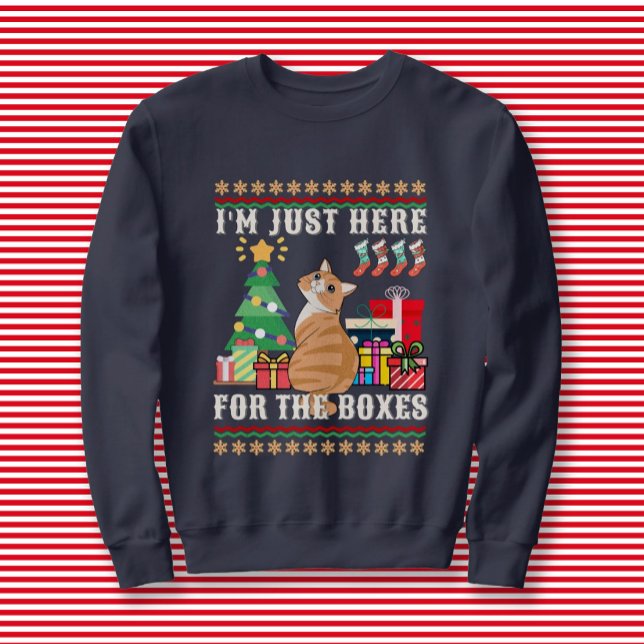 Bara här för boxarna julklapp t shirt (Skapare uppladdad)