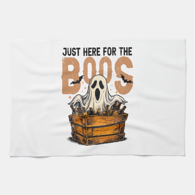 Bara här för bu Halloween Kökshandduk (Horisontell)