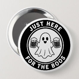 Bara här för buarna rolig spökhalloween knapp