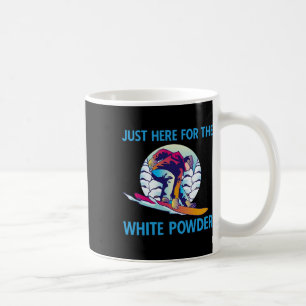 Bara här för den vita pulvret Retro 90-talsmusslan Kaffemugg