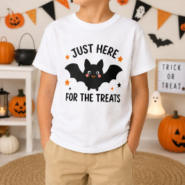 Bara här för godsaker Söt fladdermus Halloween för T Shirt