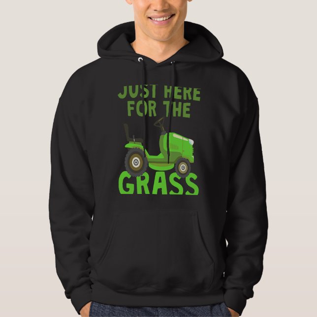 Bara här för Gräsmatta av gräs Hoodie (Framsida)