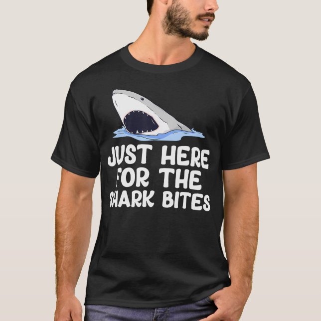 Bara här för hajbett marinbiologi Biolo T Shirt (Framsida)