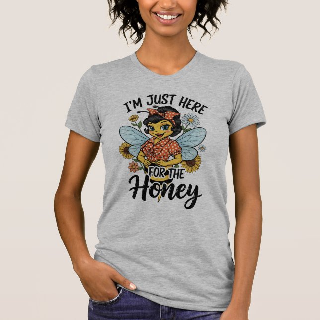 Bara här för honungen t shirt (Framsida)