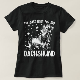 Bara här för min Dachshund Hund älskare Coola-föde T Shirt