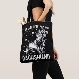 Bara här för min Dachshund hundälskare Cool födels Tygkasse