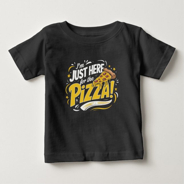 Bara här för Pizza Shirt | Funny Pizza Kärlek T Shirt (Framsida)