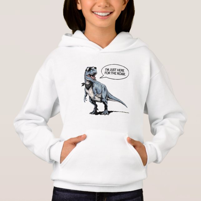 Bara här för Roar - Retro Dinosaur T Shirt (Framsida)