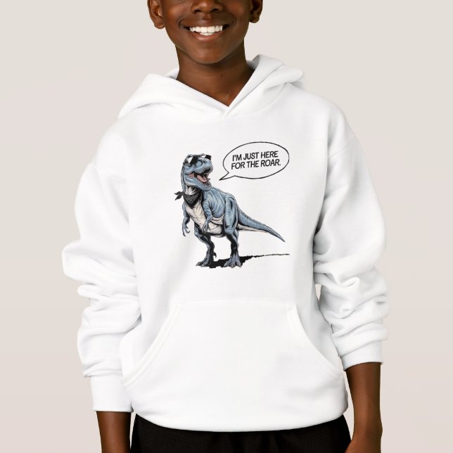Bara här för Roar - Retro Dinosaur T Shirt (Framsida)