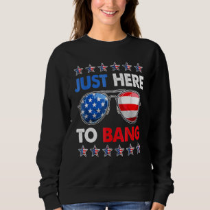 Bara här till Bangg 4:e Julyy USA: s solglasögon T Shirt