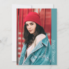 Bara hennes Möhippa för fototurkos Inbjudningar