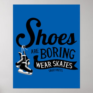 Bära Hockey Skates Shoms håller på att brännas Poster