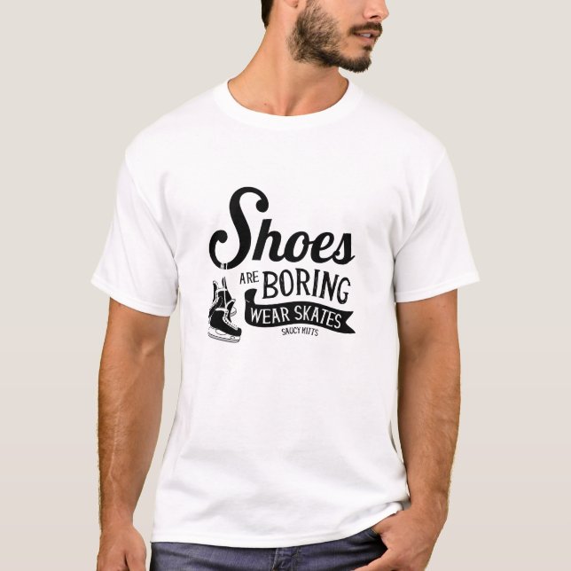 Bära Hockey Skates Shoms håller på att brännas Tröja (Framsida)