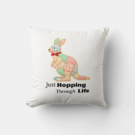 Bara Hoppar Genom Livet Känguru Design Kudde