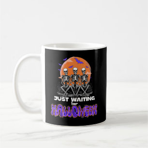 Bara i väntan på Halloween, nedräkningsbild Skelet Kaffemugg