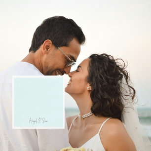 Bara Isig Blue Personlig Bröllop Luncheon Pappersservett