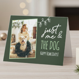 Bara jag & hunden Glad Howlidays Faltkort Helgkort