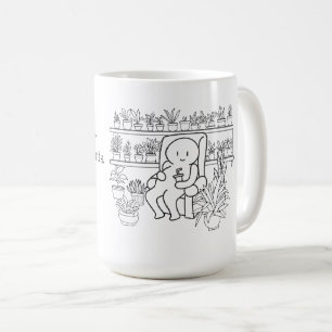 Bara jag och mina växter kaffemugg