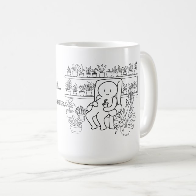 Bara jag och mina växter kaffemugg (Framsida höger)