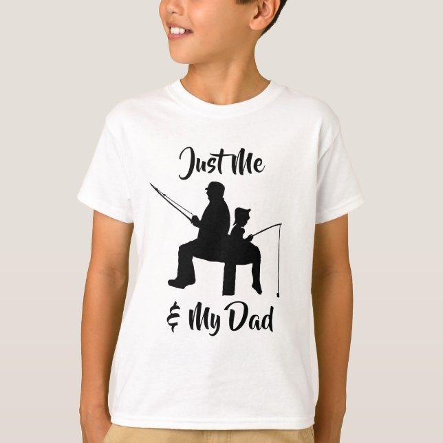 Bara jag och mitt Pappa-fiske T Shirt (Framsida)