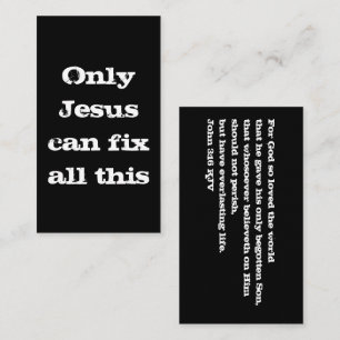 Bara Jesus kan fixa allt detta kristna Telefonkort Visitkort