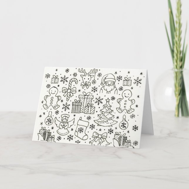 Bara jul på ett hälsningskort. kort (Framsida)