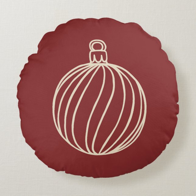 Bara julinsamling - Bauble Rund Kudde (Framsidan)