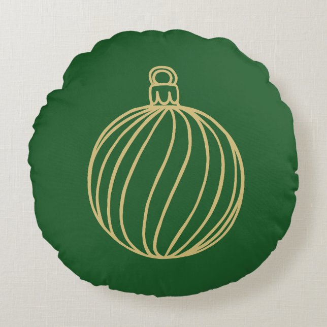 Bara julinsamling - Bauble Rund Kudde (Framsidan)