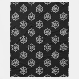 Bara juluppbörd - snöflingor fleecefilt