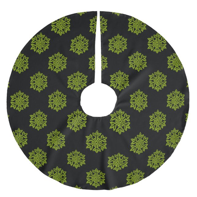 Bara juluppbörd - snöflingor julgransmatta borstad polyester (Framsidan)