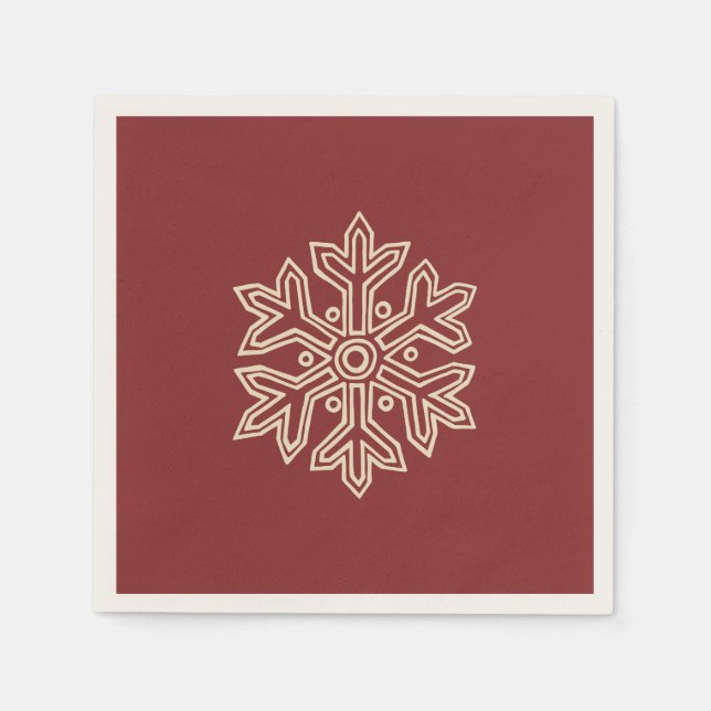 Bara juluppbörd - snöflingor pappersservett (Framsidan)