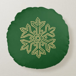 Bara juluppbörd - snöflingor rund kudde