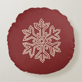 Bara juluppbörd - snöflingor rund kudde