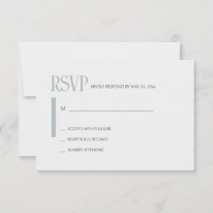 Bara kärlek blå RSVP OSA Kort