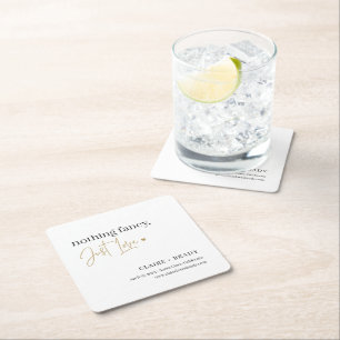 Bara Kärlek EDITABLE FÄRG Bröllop Underlägg