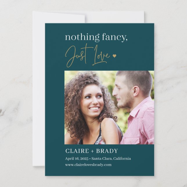 Bara Kärlek EDITABLE FÄRG sparar datumkortet Tack Kort (Framsida)