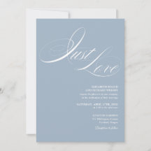 Bara kärlek Elegant Modern Skrift Dammtor Blue Brö