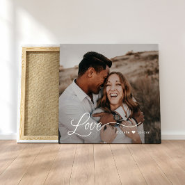 Bara Kärlek Personlig Photo Wrapped Canvas