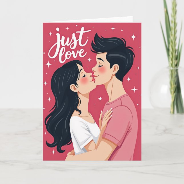 Bara Kärlek Romantik Kort (Framsida)