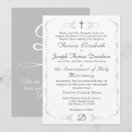 Bara katolsk bröllopsinbjudan inbjudningar