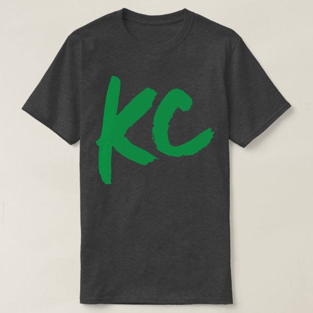 Bara KC-grönt på grönt T Shirt (Design framsida)