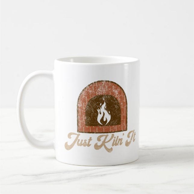 Bara Kiln, det är ett fult pottery Kiln Kaffemugg (Vänster)